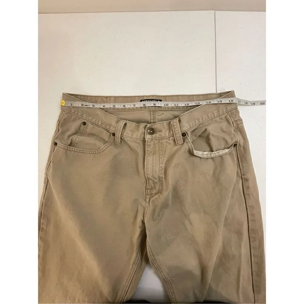 Free World mens beige jeans size 34